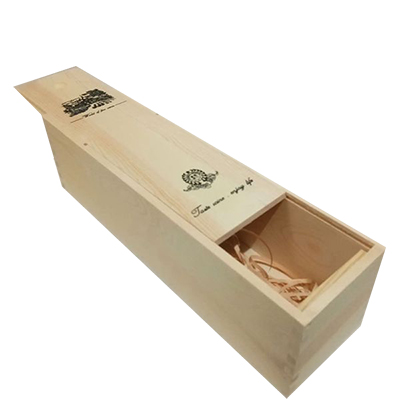 Caja de madera con tapa deslizable